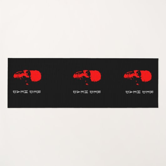 Rode hoofd yoga mat (Voorkant (horizontaal))