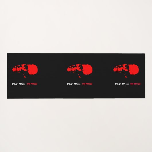 Rode hoofd yoga mat (Achterkant (horizontaal))