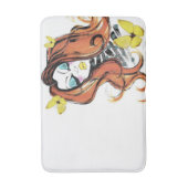 Rode hoofden en Butterflies Bath Mat (Voorkant Verticaal)