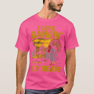 Rode hoofden volwassenen humor grappige kalkoenjac t-shirt
