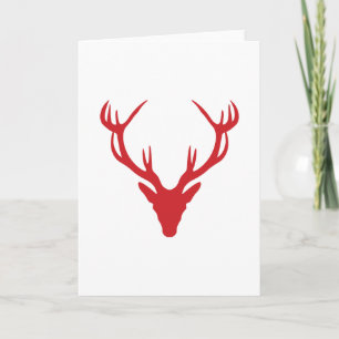 Rode HoofdKerstmis van het Mannetje of de Partij Feestdagen Kaart