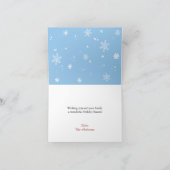 Rode HoofdSneeuwvlok | van de Winter van de Vogel Feestdagen Kaart (Binnen)