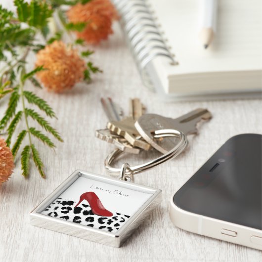 Rode hoogten sleutelhanger (Zijkant)