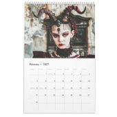 Rode Hoorns, Zwarte Harten - Gotische Stijl Kalend Kalender (Feb 2027)