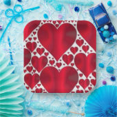 RODE HOORZITTEN VOOR VALENTIJNSDAG PAPIEREN BORDJE (Feest)