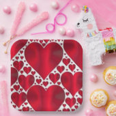 RODE HOORZITTEN VOOR VALENTIJNSDAG PAPIEREN BORDJE (Feest)