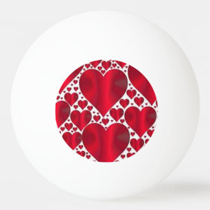 RODE HOORZITTEN VOOR VALENTIJNSDAG PINGPONGBAL