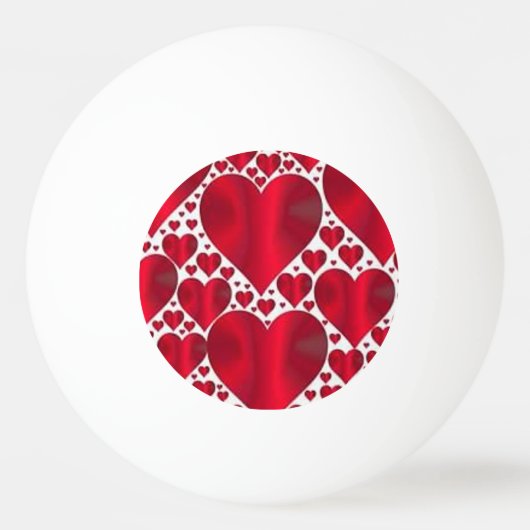 RODE HOORZITTEN VOOR VALENTIJNSDAG PINGPONGBAL (Voorkant)