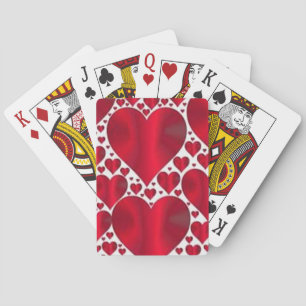 RODE HOORZITTEN VOOR VALENTIJNSDAG POKERKAARTEN