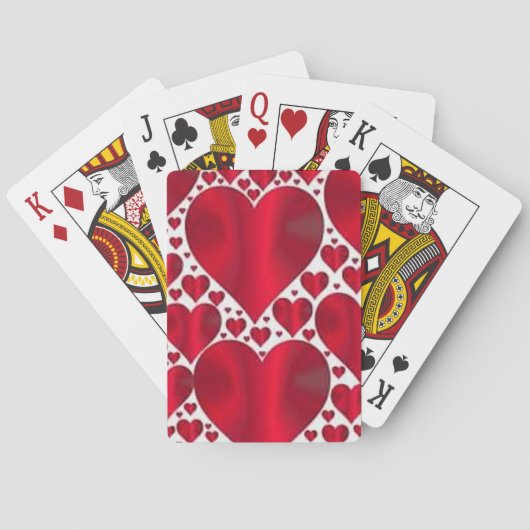 RODE HOORZITTEN VOOR VALENTIJNSDAG POKERKAARTEN (Achterkant)