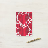 RODE HOORZITTEN VOOR VALENTIJNSDAG POST-IT® NOTES (Op bureau)