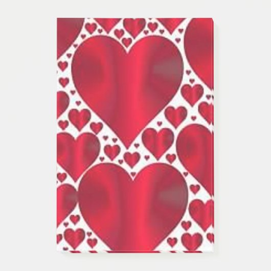 RODE HOORZITTEN VOOR VALENTIJNSDAG POST-IT® NOTES (Voorkant)