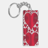 RODE HOORZITTEN VOOR VALENTIJNSDAG SLEUTELHANGER (Voorkant Links)