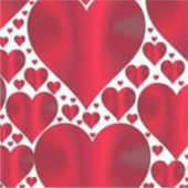 RODE HOORZITTEN VOOR VALENTIJNSDAG STICKER (Voorkant)