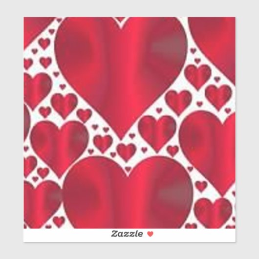 RODE HOORZITTEN VOOR VALENTIJNSDAG STICKER (Vel)