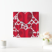 RODE HOORZITTEN VOOR VALENTIJNSDAG VIERKANTE KLOK (Huis)