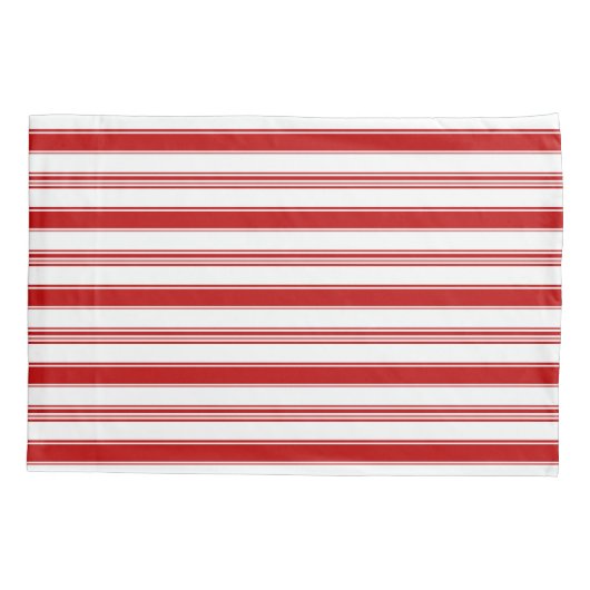 Rode horizontale strepen (groot) kussensloop (Achterkant-Links)