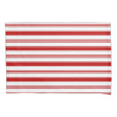 Rode horizontale strepen (groot) kussensloop (Voorkant-Links)