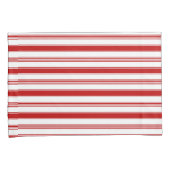 Rode horizontale strepen (groot) kussensloop (Voorkant-Rechts)