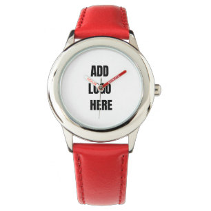 Rode horloge van roestvrij staal