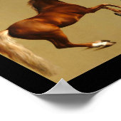RODE HORSE EN GRIJDSCHOEN HORSE POSTER (Hoek)