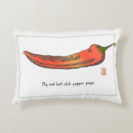 Rode Hot Chili Pepper Papa Accentkussen Accent Kussen