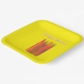 Rode Hot Keuken Papieren Bordje (Gebogen)