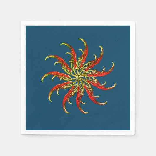 Rode hotpannen servet (Voorkant)