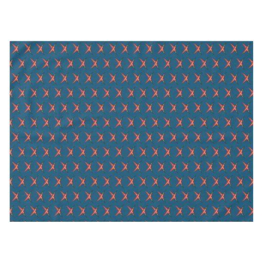 Rode hotpannen tafelkleed (Voorkant (Horizontaal))