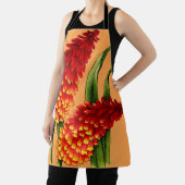 rode hotpokerbloemen afdrukken schort (Insitu)