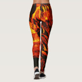 Rode hotstromende lava leggings (Achterkant)