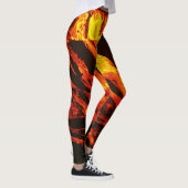 Rode hotstromende lava leggings (Rechts)