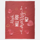 Rode hout — Voorstel voor huwelijk Fleece Deken (Voorkant)