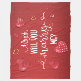 Rode hout — Voorstel voor huwelijk Fleece Deken