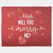 Rode hout — Voorstel voor huwelijk Fleece Deken (Voorkant (Horizontaal))