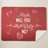 Rode hout — Voorstel voor huwelijk Sherpa Deken (Voorkant (horizontaal))