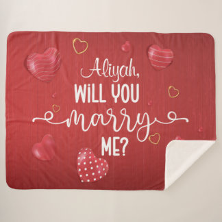 Rode hout — Voorstel voor huwelijk Sherpa Deken