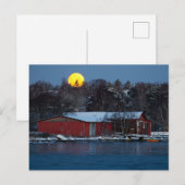 Rode houten bothouder in Helsinki, Finland briefka Briefkaart (Voorkant / Achterkant)