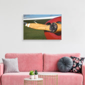 Rode Houten Vliegtuig Propeller Canvas Afdruk (Insitu (Woonkamer))