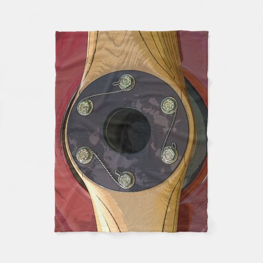 rode houtschroef voor vliegtuigen fleece deken (Voorkant)