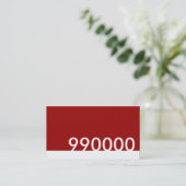 Rode HTML-kleurcode 990000 Visitekaartje (Staand voorkant)