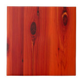 Rode hue Cherry Wood grain Tegeltje (Voorkant)
