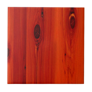 Rode hue Cherry Wood grain Tegeltje