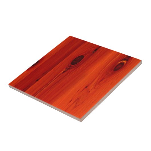Rode hue Cherry Wood grain Tegeltje (Zijkant)