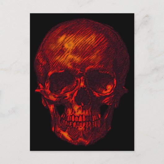 Rode huid briefkaart (Voorkant)