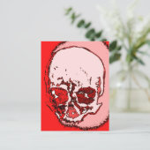 Rode huid briefkaart (Staand voorkant)