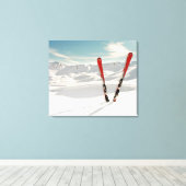 Rode huid canvas afdruk (Insitu (Houten vloer))