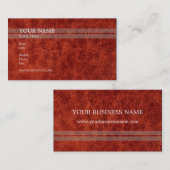 Rode huid | Elegant Visitekaartje (Voorkant / Achterkant)