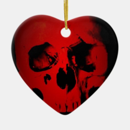 Rode huid keramisch ornament (Voorkant)