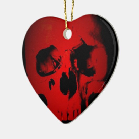 Rode huid keramisch ornament (Links)